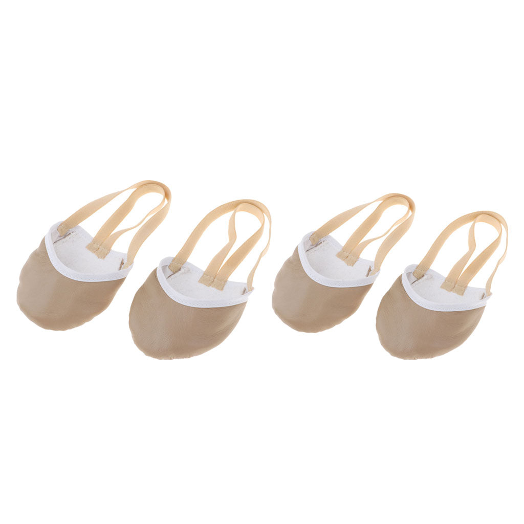 2 Pair Women Girls Rhythmic Gymnastics Ballet Dance Half Sole Toe Shoes X XS