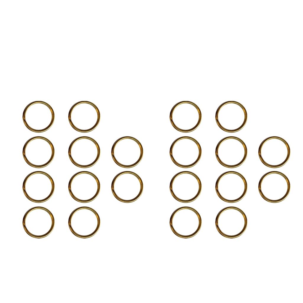 20 Pieces Brass Round Split Key Chain Rings Key Holder Loop Craft 20mm/25mm