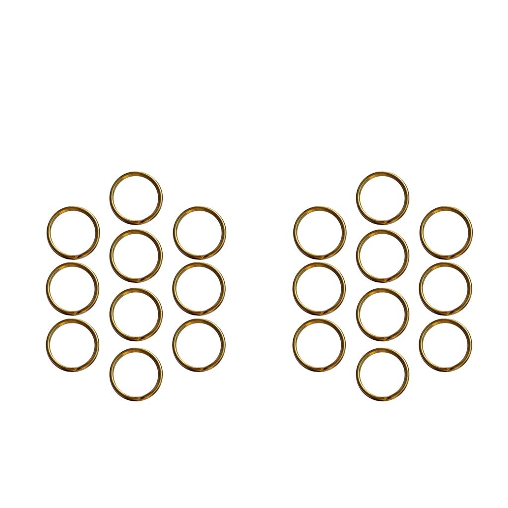 20 Pieces Brass Round Split Key Chain Rings Key Holder Loop Craft 20mm/25mm