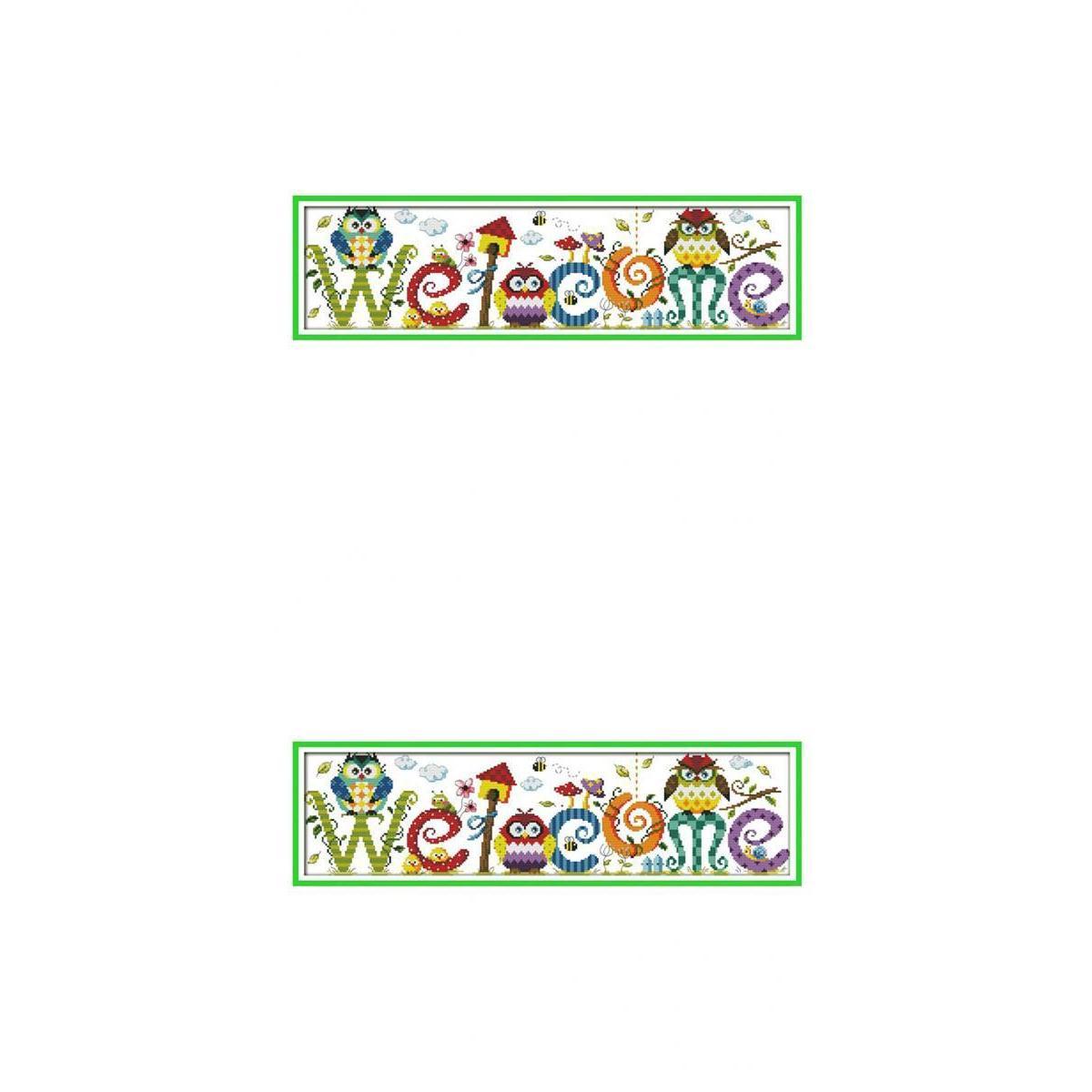 2pcs/set Cross Stitch Patterns DIY Hand Crafts for Adults Kids - Cute Owl
