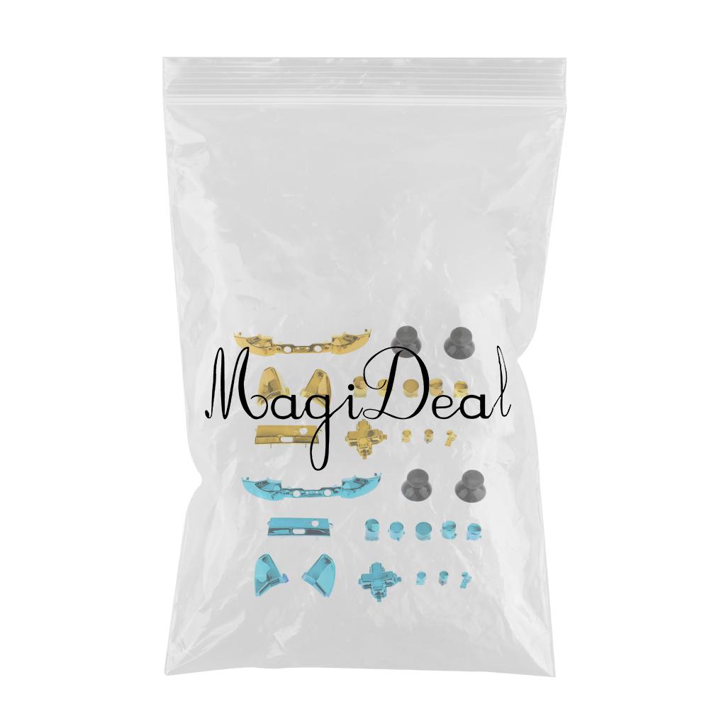 2Pack Full Button Set Chrome Bumper ABXY Mod Kit For One S Controllers