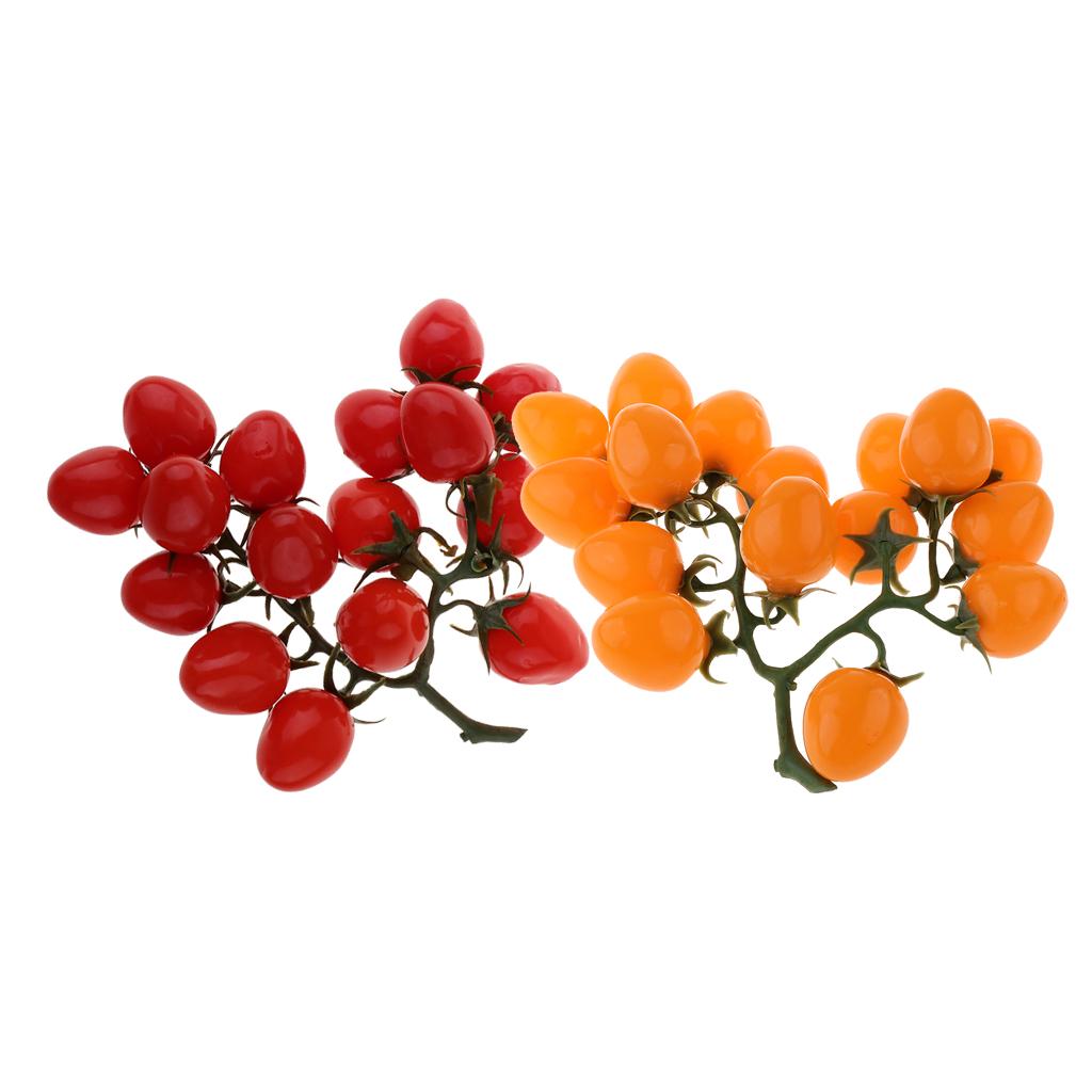 Artificial Plastic Vegetables Decorative Food Green Peppers Red &Yellow