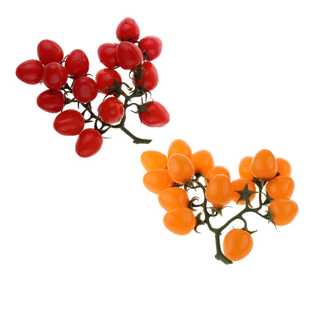 Artificial Plastic Vegetables Decorative Food Green Peppers Red &Yellow