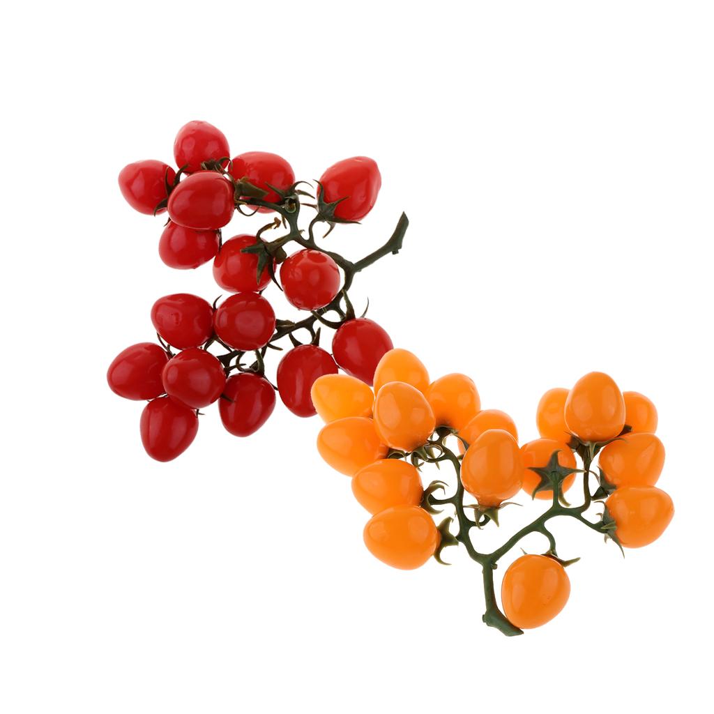 Artificial Plastic Vegetables Decorative Food Green Peppers Red &Yellow