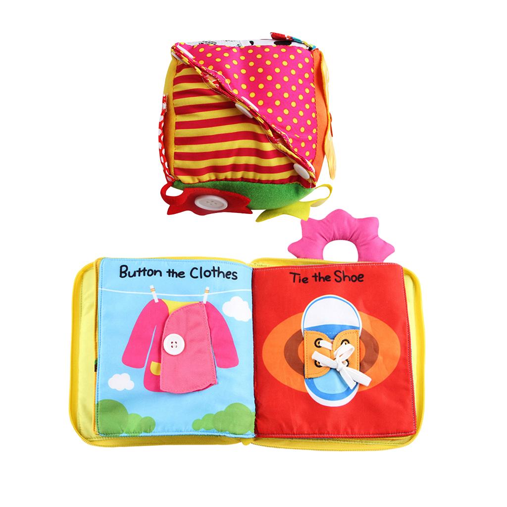 2 Set Basic Life Skill Educational Toy Learn to Zip Button Snap Buckle Tie