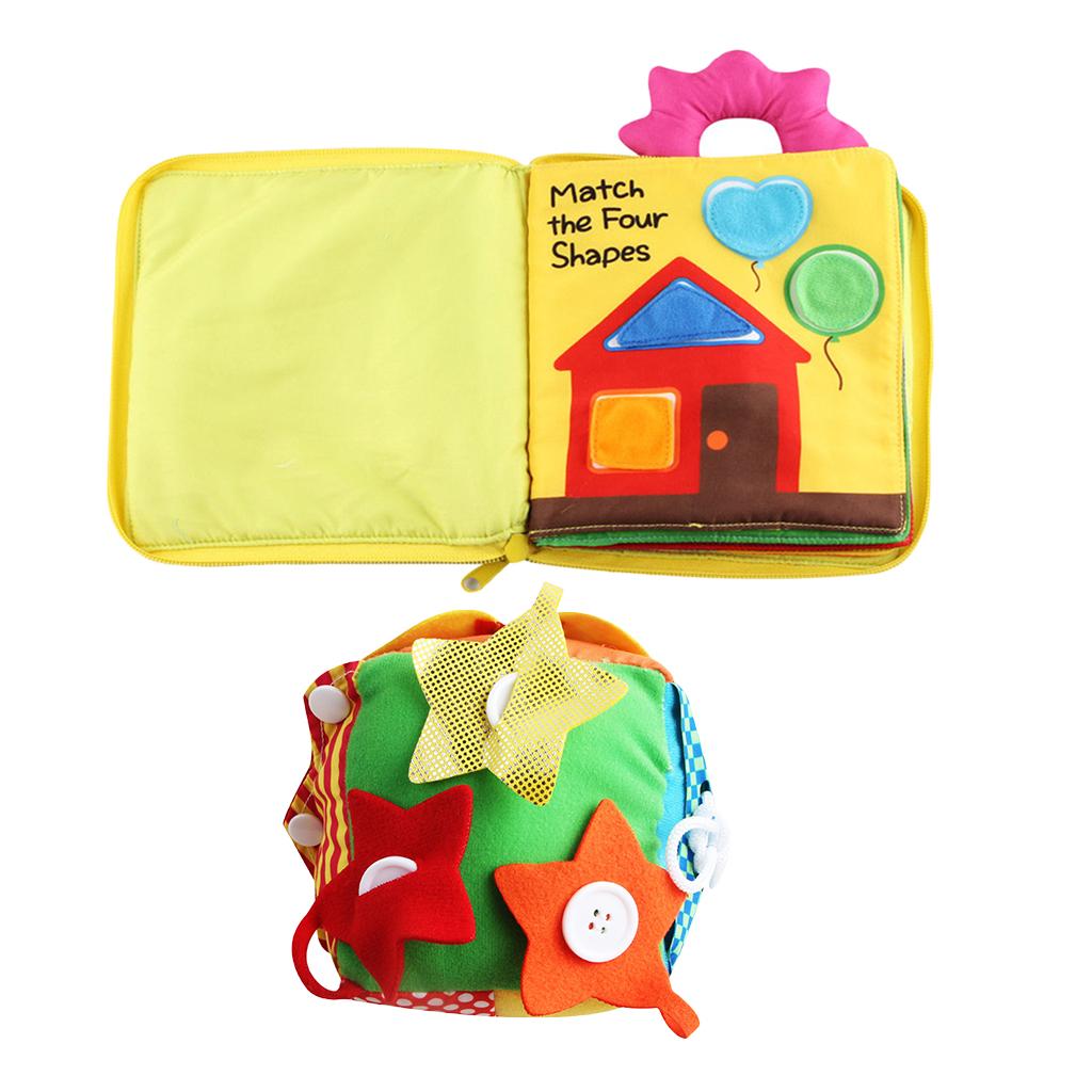 2 Set Basic Life Skill Educational Toy Learn to Zip Button Snap Buckle Tie