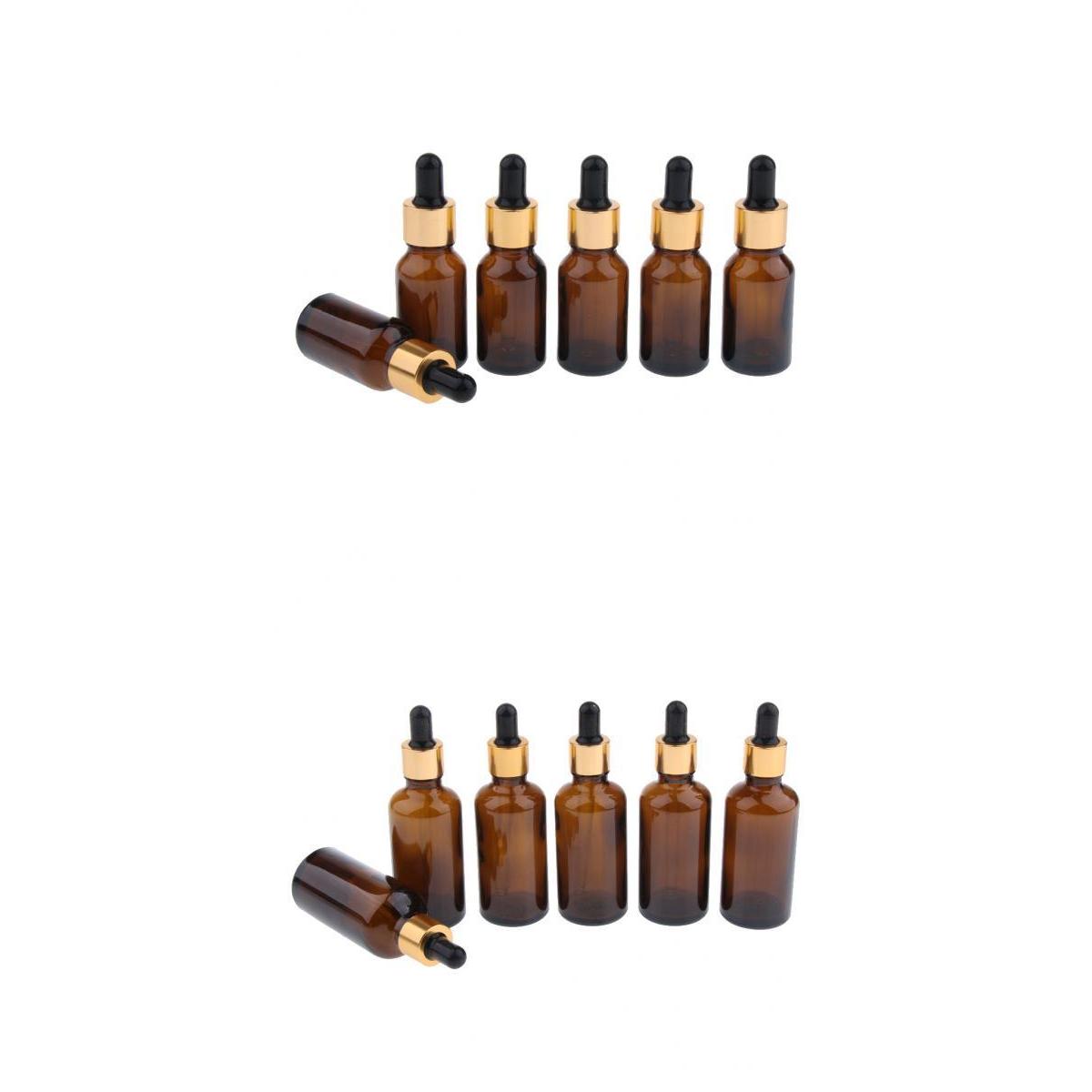 12X Empty Dropper Bottles Refillable Essential Oils Cosmetics Jar Cannings