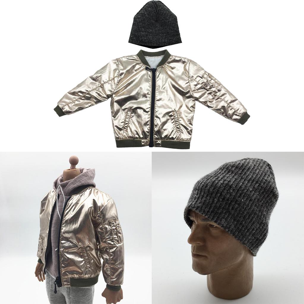1/6 Scale Men Jacket Coat Clothing &Cap Hat for 12'' Male Action Figure Body