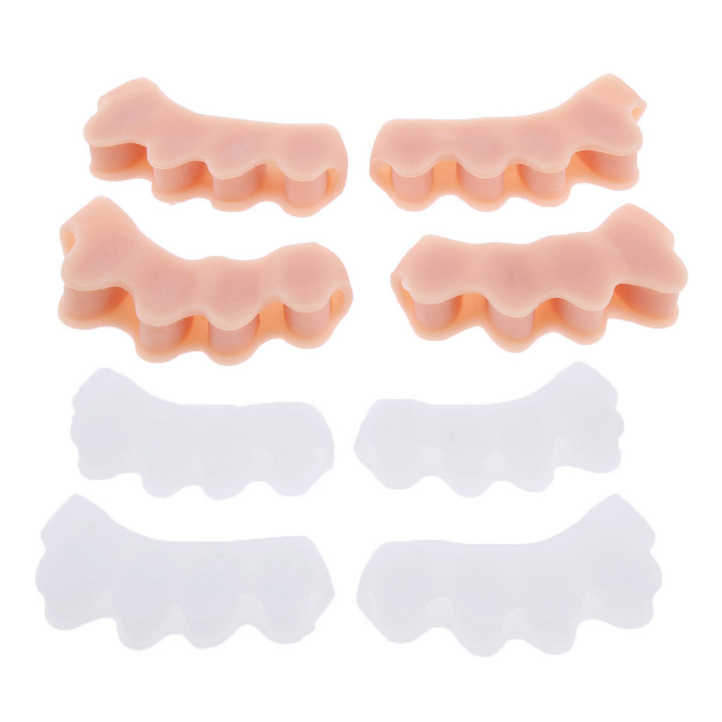 4Pairs Silicone Toe Stretchers Separators Spacer Bunion Protectors Men Women