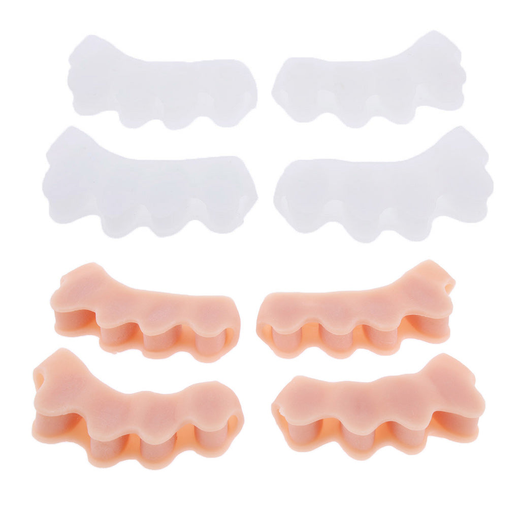 4Pairs Silicone Toe Stretchers Separators Spacer Bunion Protectors Men Women