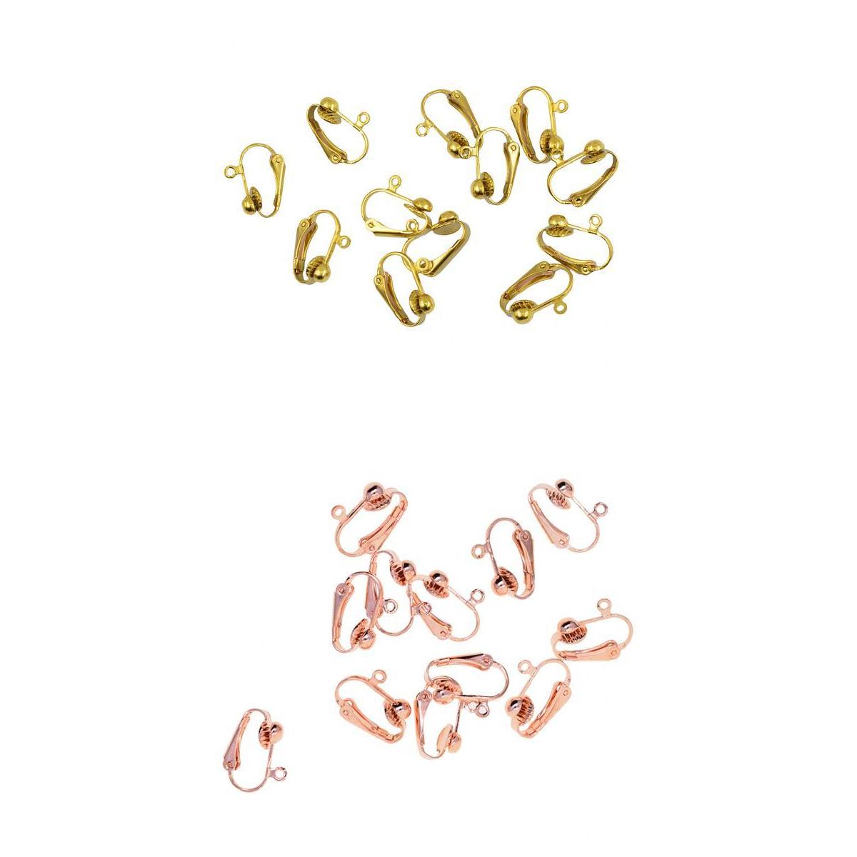 24 Pieces Clip-on Earring Converter with Open Loop DIY Earrings Findings
