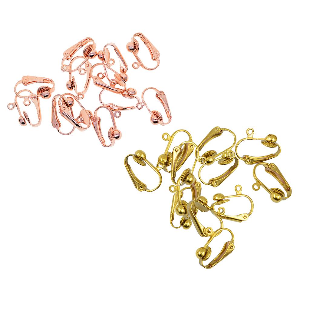 24 Pieces Clip-on Earring Converter with Open Loop DIY Earrings Findings