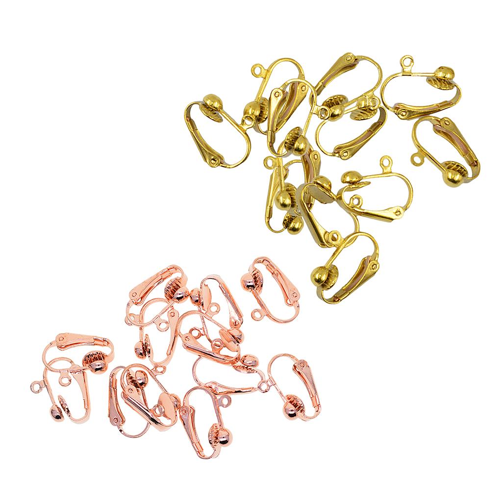 24 Pieces Clip-on Earring Converter with Open Loop DIY Earrings Findings