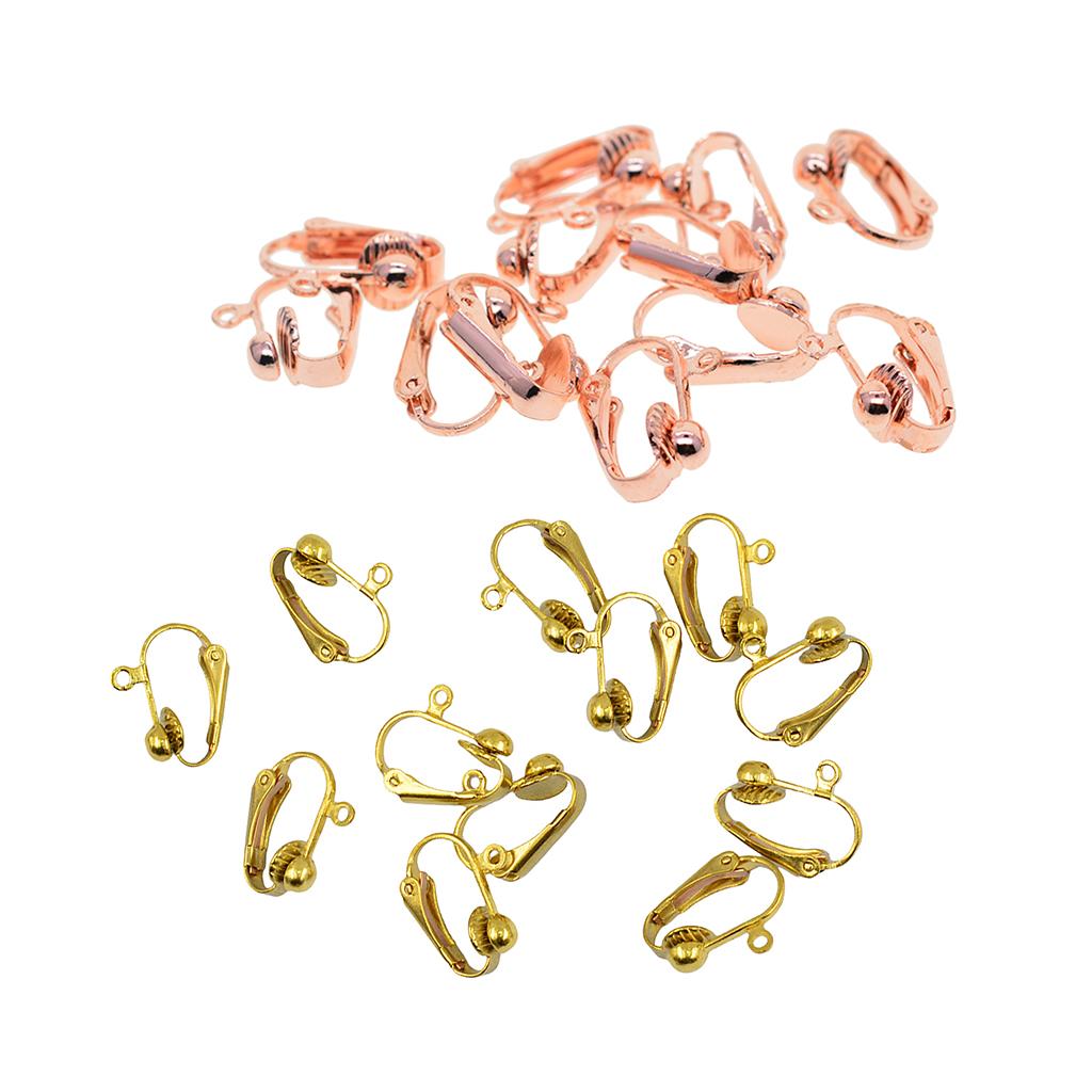 24 Pieces Clip-on Earring Converter with Open Loop DIY Earrings Findings