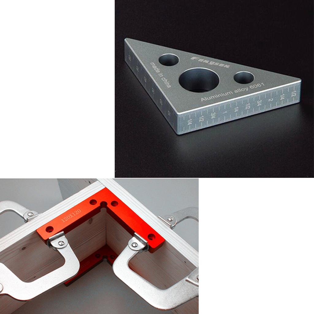 2Pcs 90 Degree Precision Woodworking Tools Positioning Squares Triangle