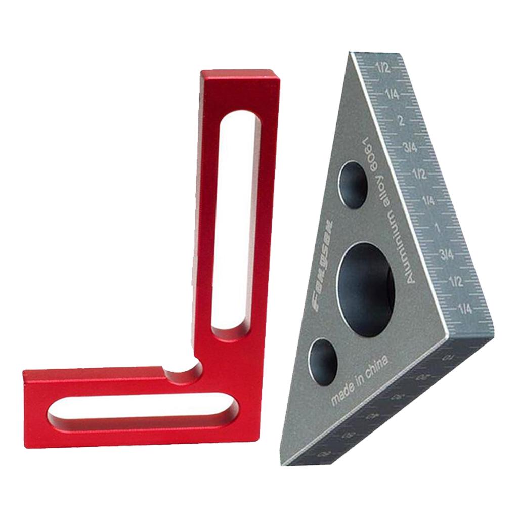2Pcs 90 Degree Precision Woodworking Tools Positioning Squares Triangle