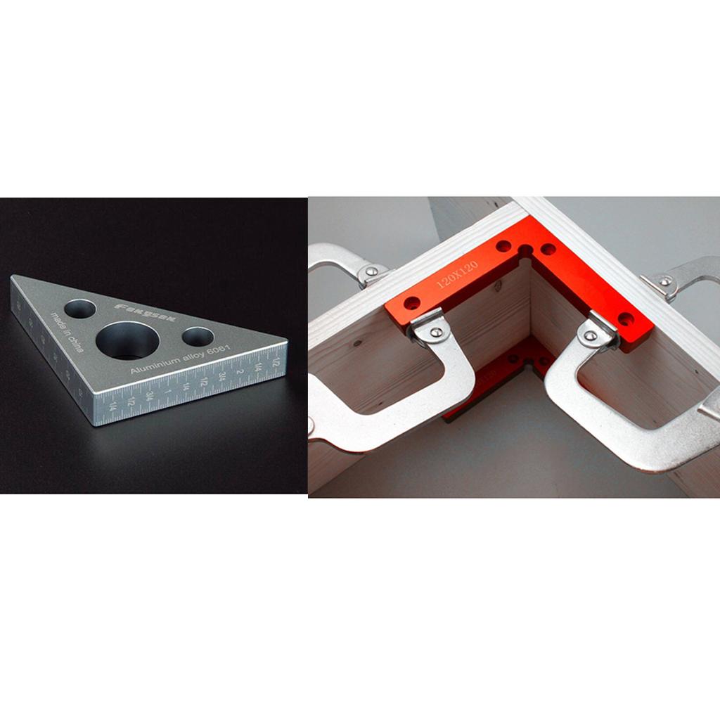 2Pcs 90 Degree Precision Woodworking Tools Positioning Squares Triangle