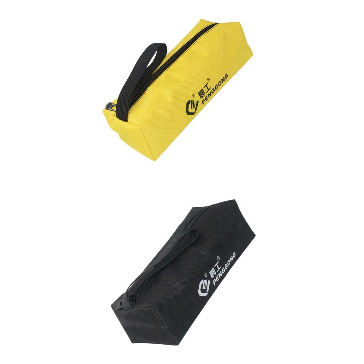 2XOxford Storage Bag Repair Tool Hardware Handbag Zip Organizer Black+Yellow