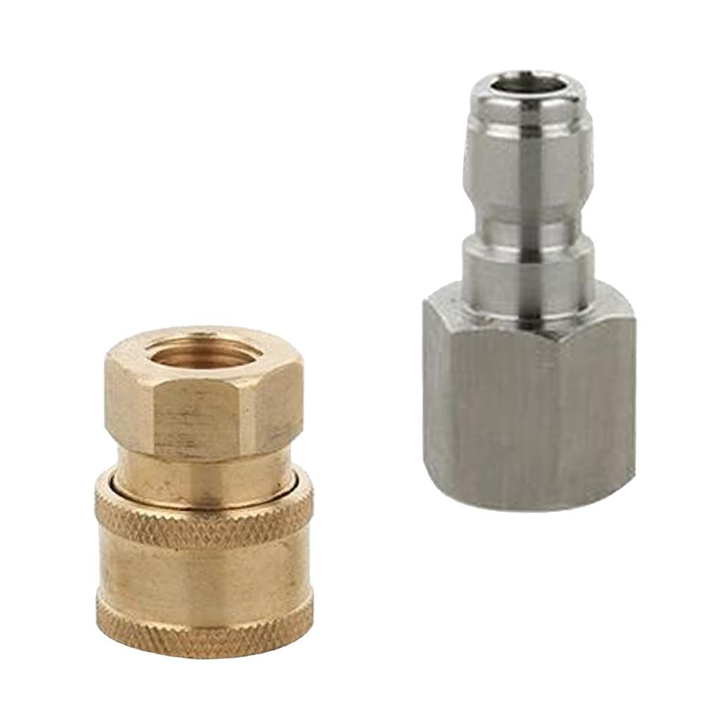 2 x Pressure Washer Garden Hose Connector Quick Coupler Replacement Parts