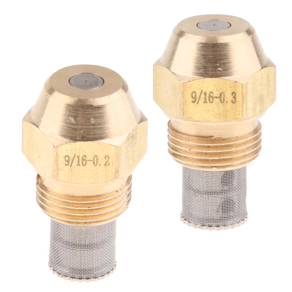 2pcs Fuel Oil Furnace Burner Spray Nozzle 9/16 Inch External Thread Connect