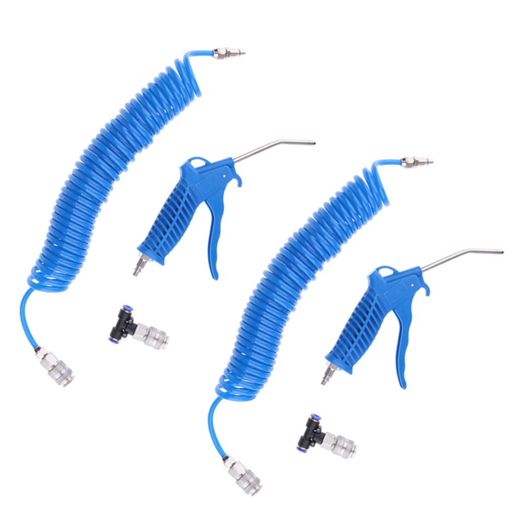 2 x Air Duster Blow with Nozzle & PU Dust Blower Cleaning Recoil Hose