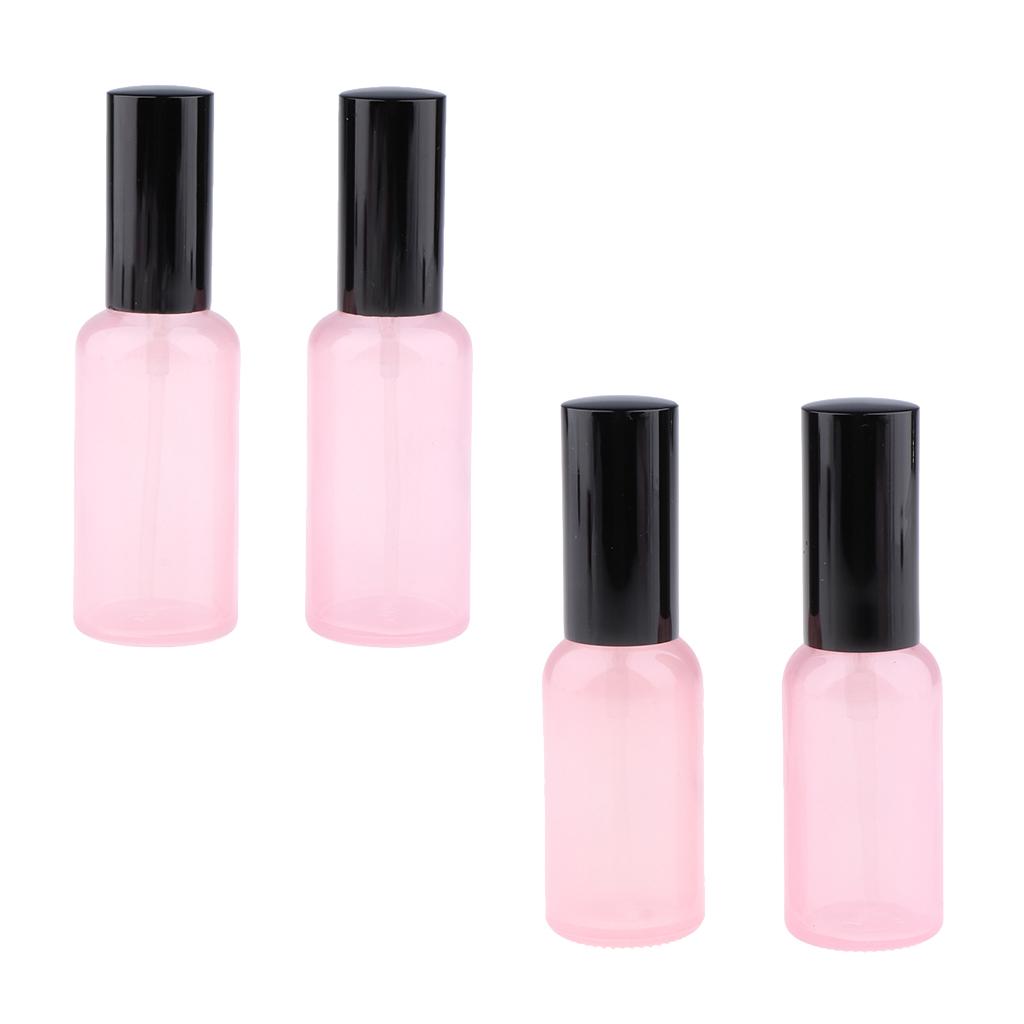 4pcs Empty Glass Pump Spray Bottle for Perfum Toner Amber Cosmetic Atomizer