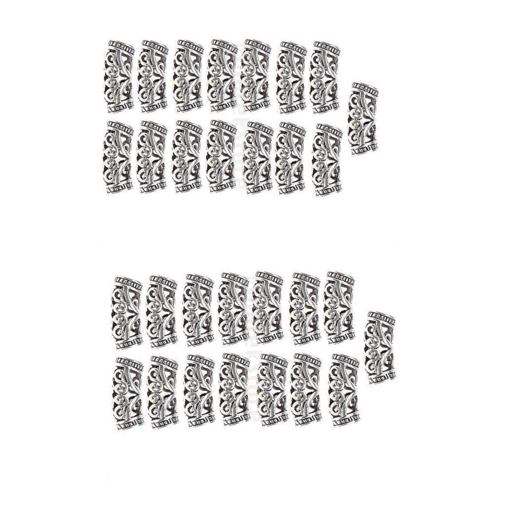 30pcs/Lot Dread lock Beads Hair Rings Adjustable Hair Braid Cuff Clip Silver