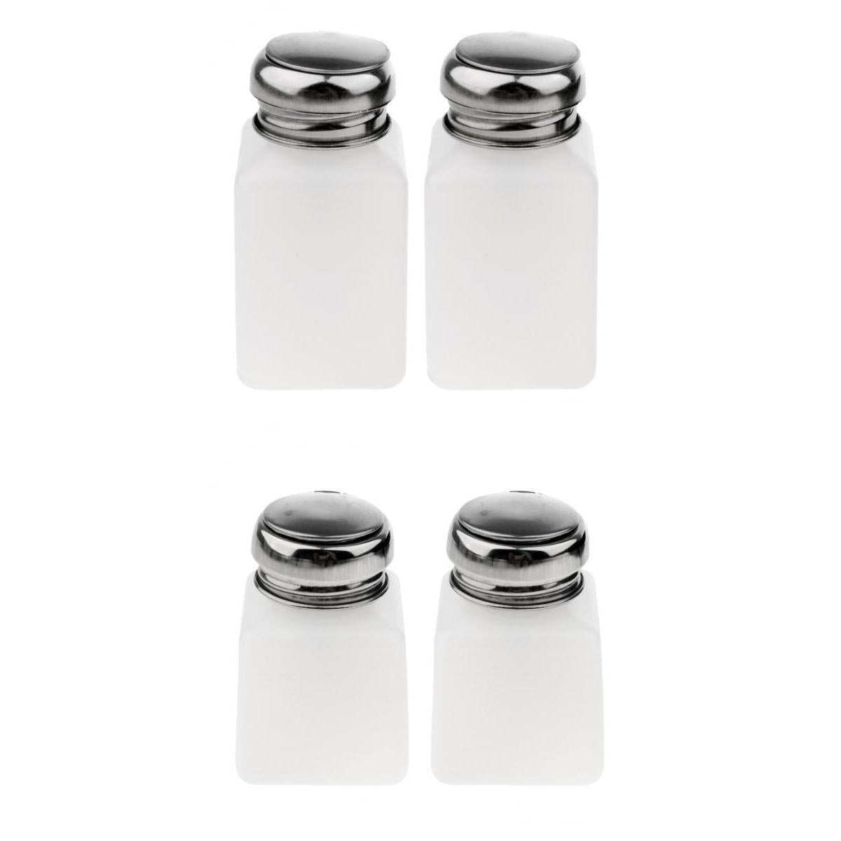 4 Pcs Nail Polish Remover Pump Dispenser Press Bottle Empty Container