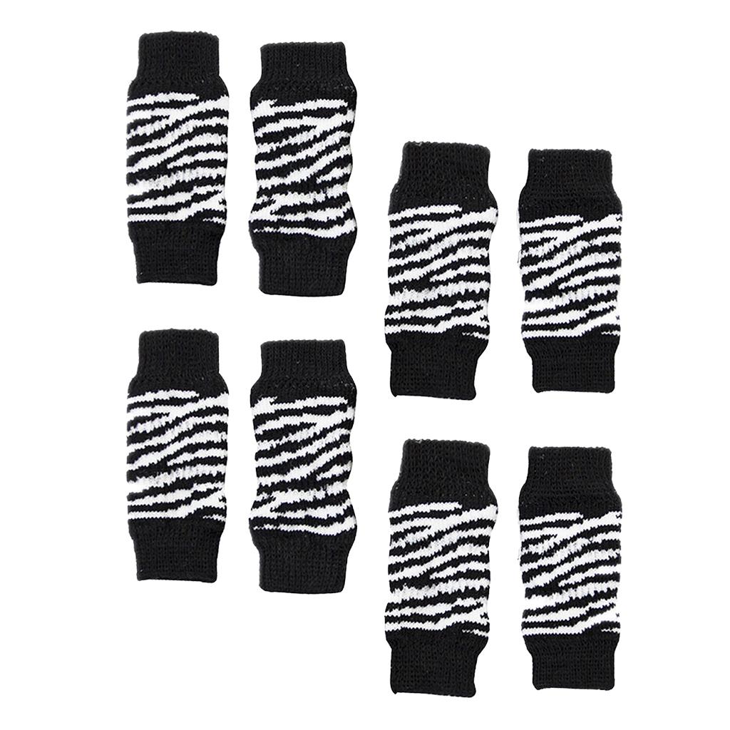 2 Set of 8 Pcs Lovely Puppy Dog Warm Leg Brace Socks Wraps S & M