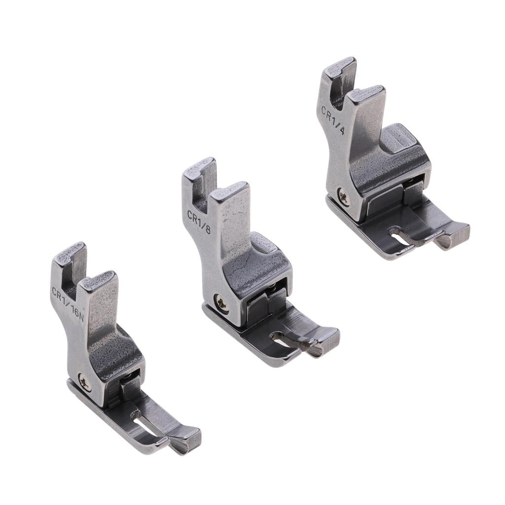 3x Right Edge Guide Compensating Presser Foot for Industrial Sewing Machine