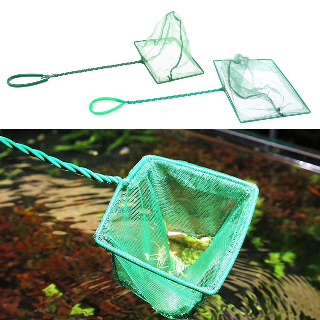 2x Aquarium Fish Tank Fish Net Coldwater Marine Netting 10 & 6 inches