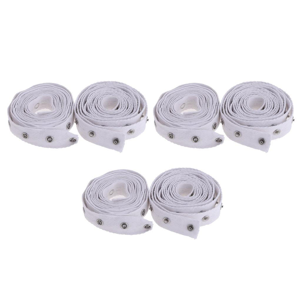 6 Yards White Press Studs Snap Buttons Fastening Tape Sewing Accessories