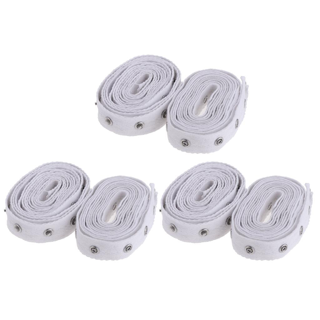 6 Yards White Press Studs Snap Buttons Fastening Tape Sewing Accessories