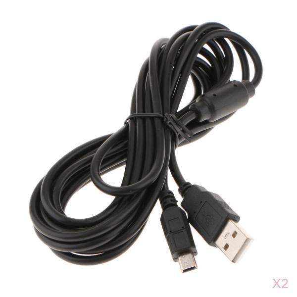 2x3m Charging Cable 10ft USB2.0 Charger Cord Data Transfer Lead for Sony PS3
