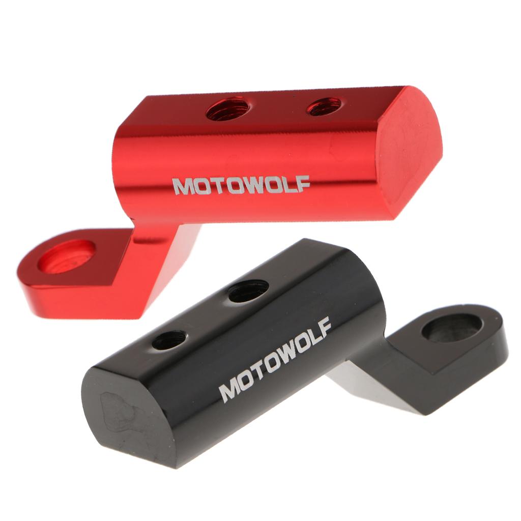2pcs Motorcycle Rearview Mirror Expander Bracket Adapter Holder Mount