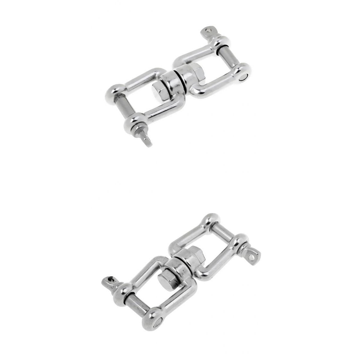 304 Marine Grade Stainless Steel Chain Anchor Swivel Jaw - Jaw Silver M6&M10
