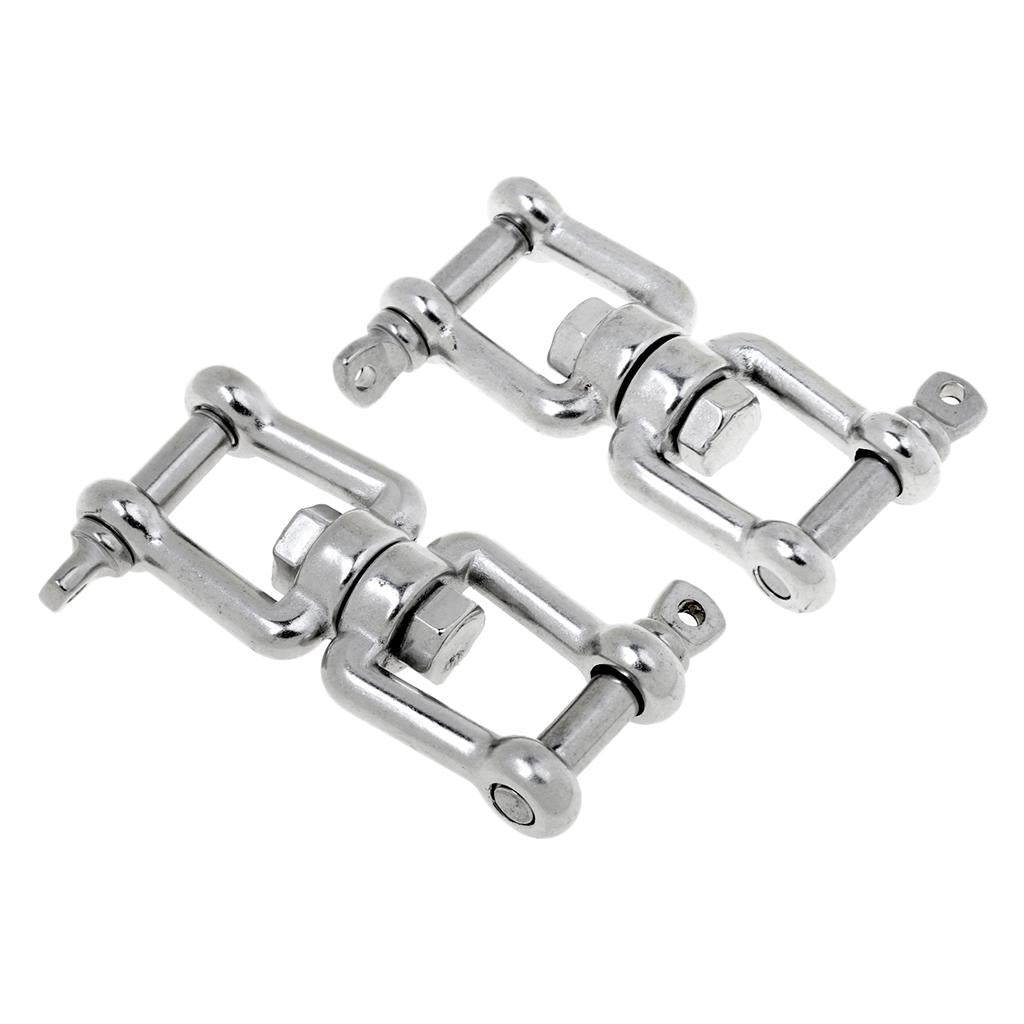 304 Marine Grade Stainless Steel Chain Anchor Swivel Jaw - Jaw Silver M6&M10