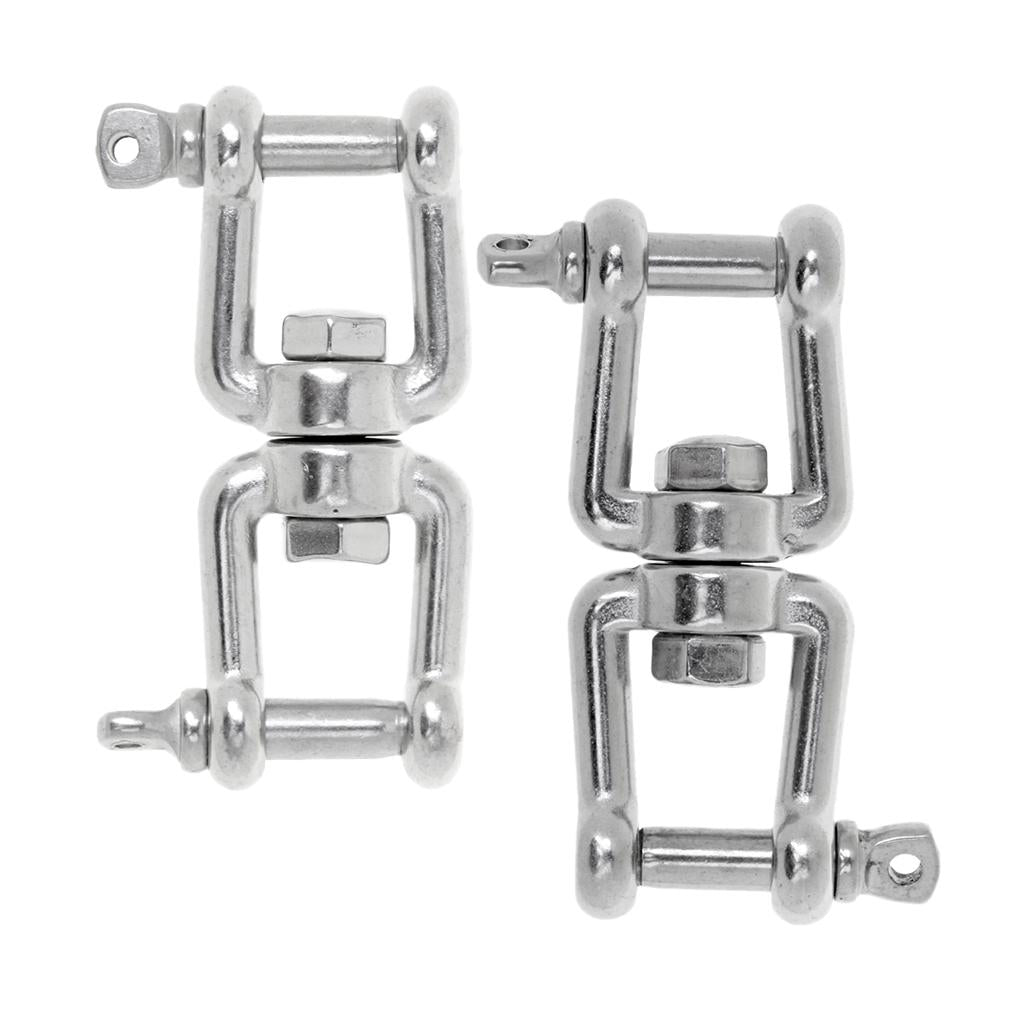 304 Marine Grade Stainless Steel Chain Anchor Swivel Jaw - Jaw Silver M6&M10