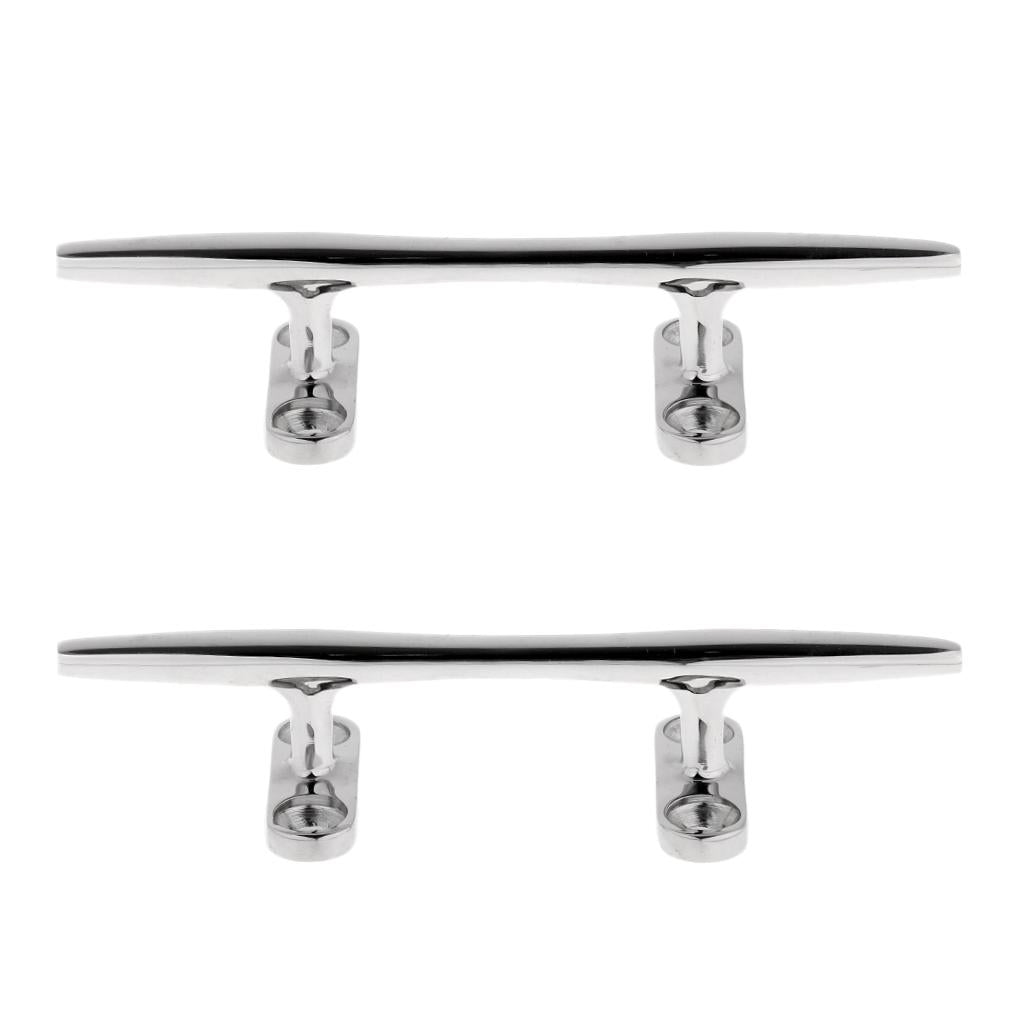 316 Stainless Steel Marine Boat Yacht Deck Dock Sleek Line Rope Cleat 6+ 8""