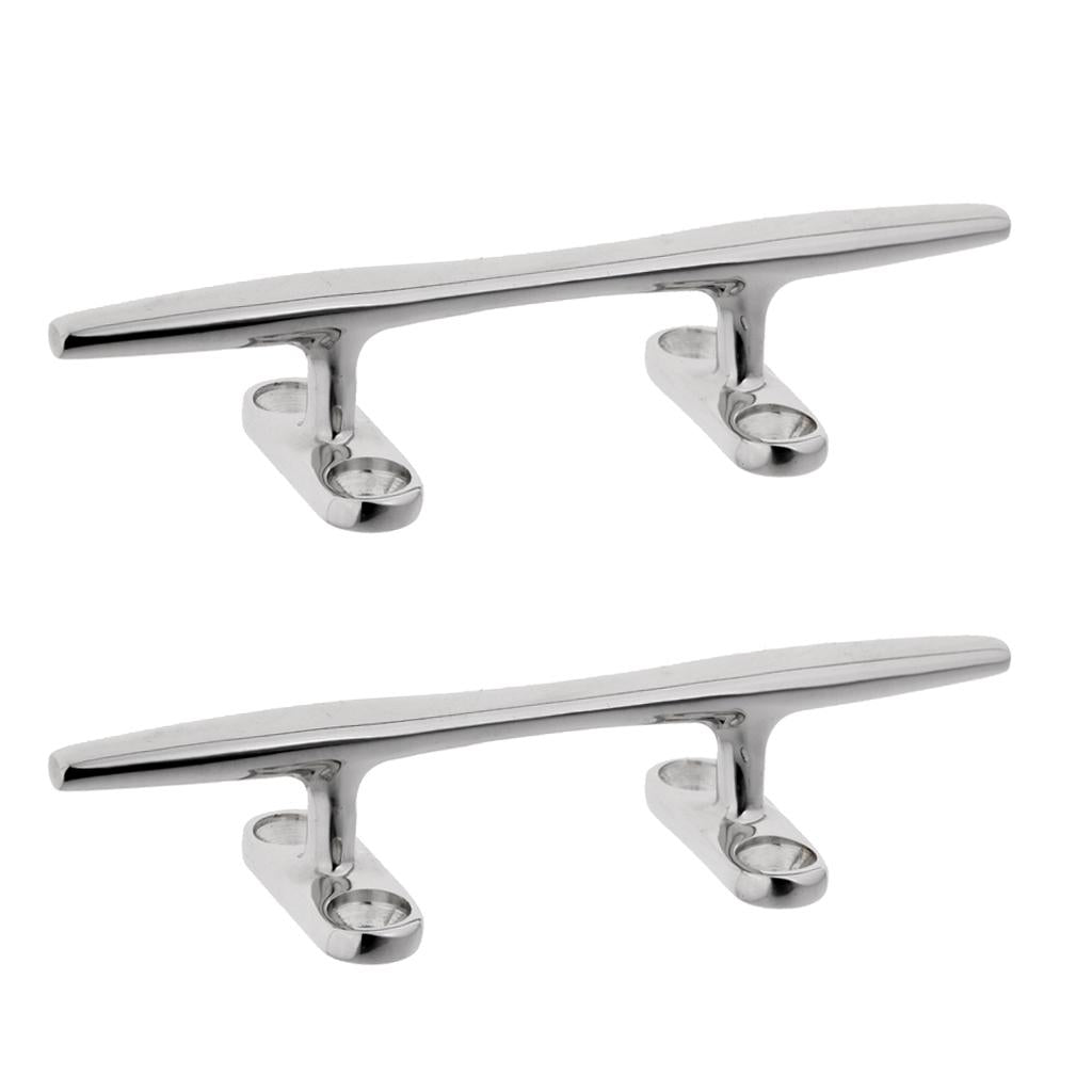 316 Stainless Steel Marine Boat Yacht Deck Dock Sleek Line Rope Cleat 6+ 8""