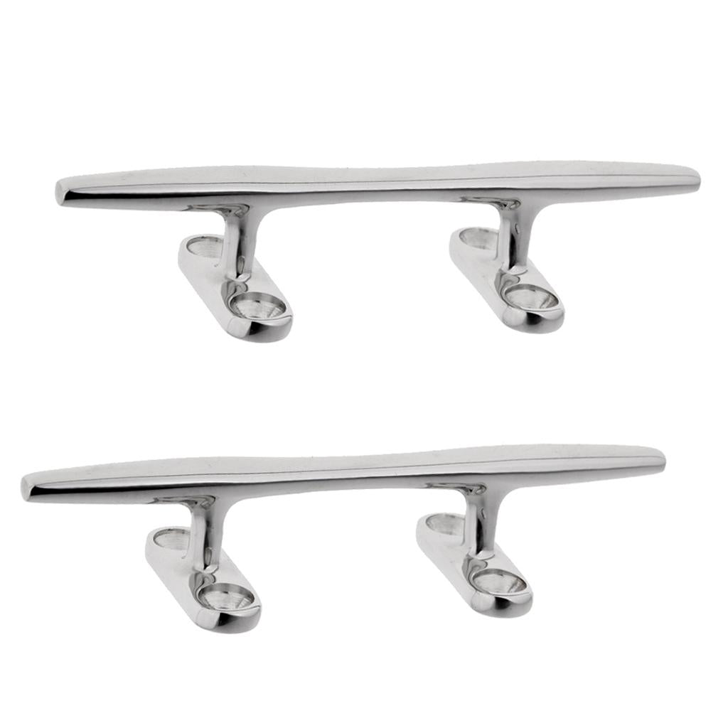 316 Stainless Steel Marine Boat Yacht Deck Dock Sleek Line Rope Cleat 6+ 8""