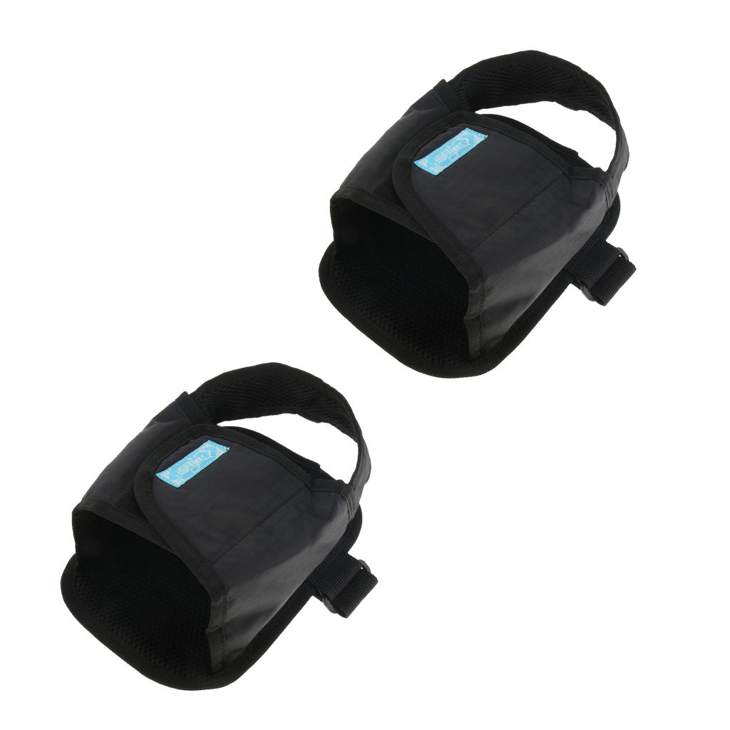 1 Pair Wheelchair Safety Restraint Shoes Footstrap Cushion Pedal Clip Black