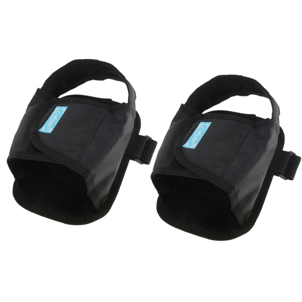 1 Pair Wheelchair Safety Restraint Shoes Footstrap Cushion Pedal Clip Black