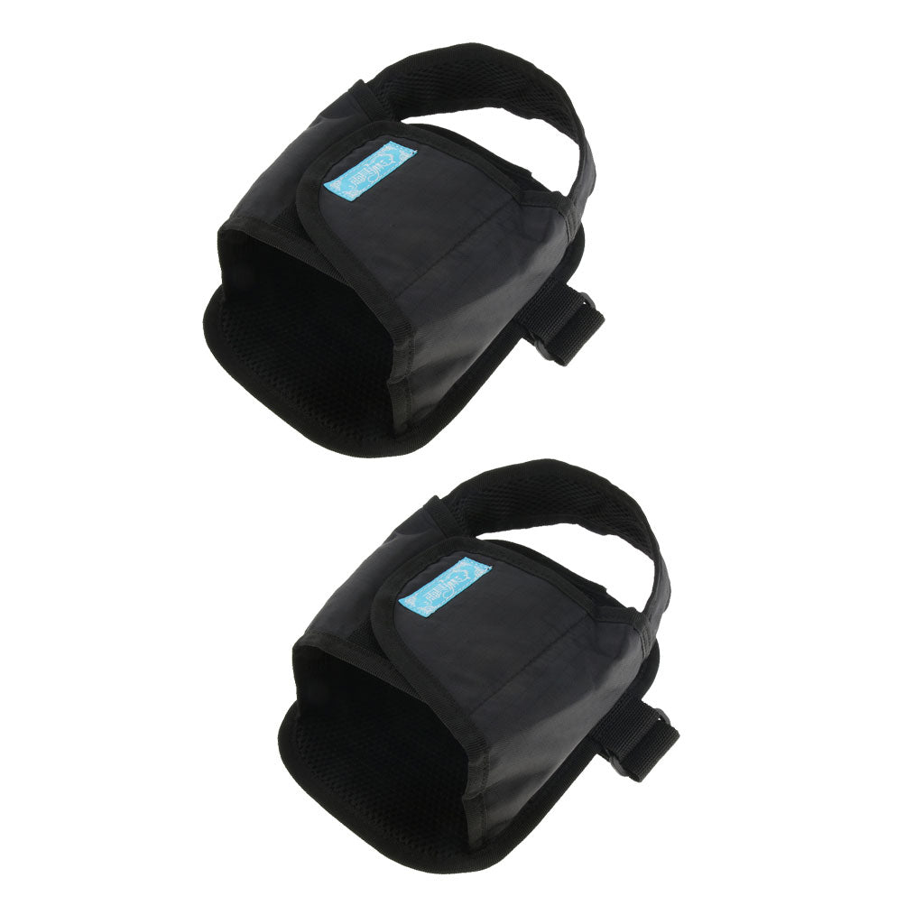 1 Pair Wheelchair Safety Restraint Shoes Footstrap Cushion Pedal Clip Black