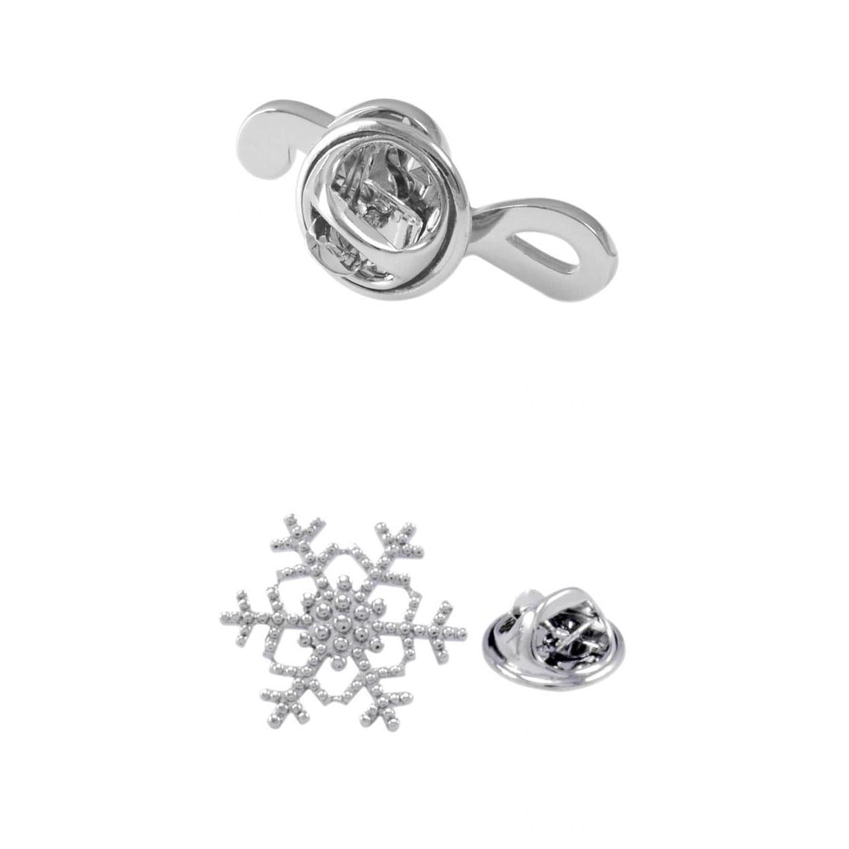 2 Pieces Musical Note Snowflake Brooch Corsage Banquet Scarf Pins Wedding