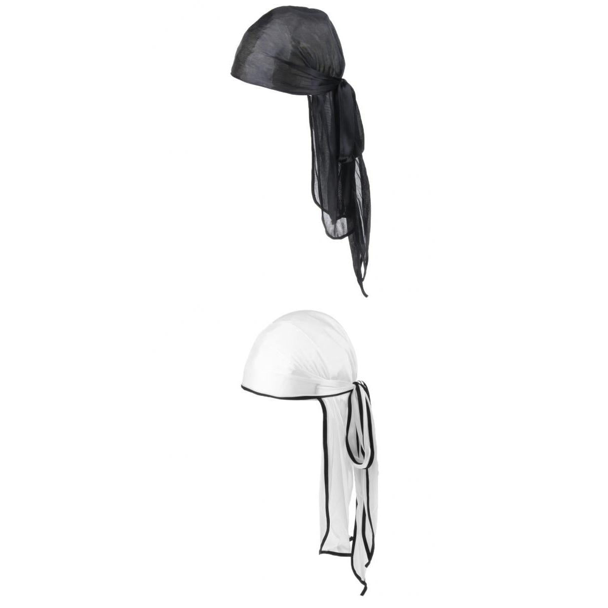 2x Unisex Bandana Hat Silky Durag Long Tail Headwrap Biker Chemo Cap