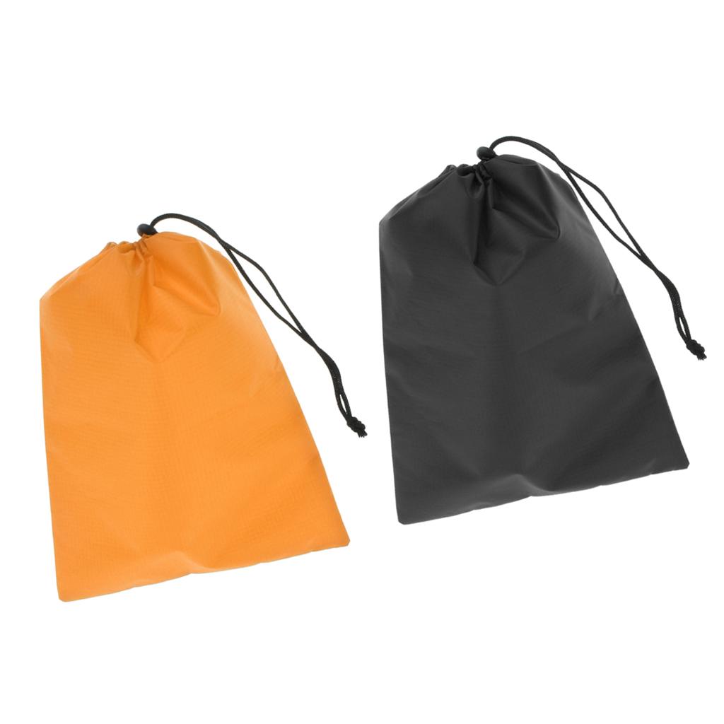 2Pcs Waterproof Drawstring Storage Bag Stuff Bag for Clothes Shoes 2 Colors