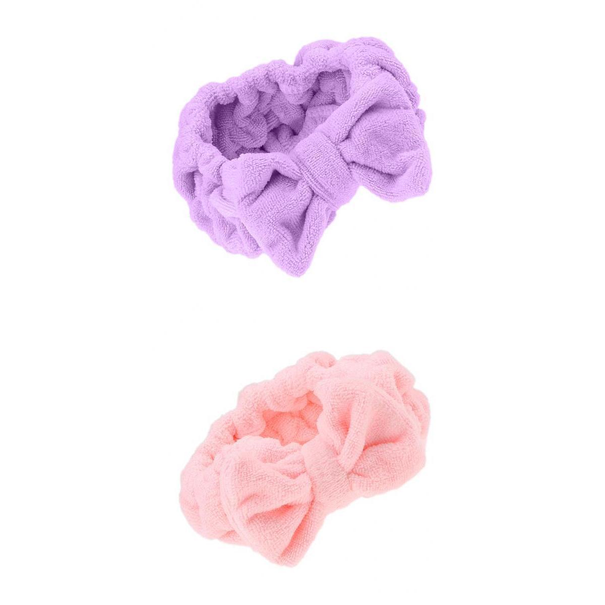 2x Soft Bowknot Makeup Cosmetic Shower Bath Spa Elastic Hair Band Headband