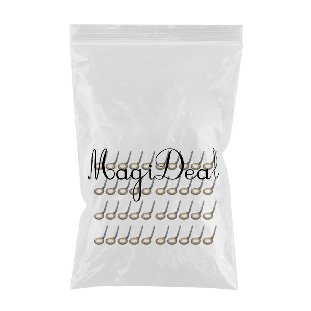 40pcs Fishing Rod Guides Eye Ring DIY Rod Repair Kit 8#