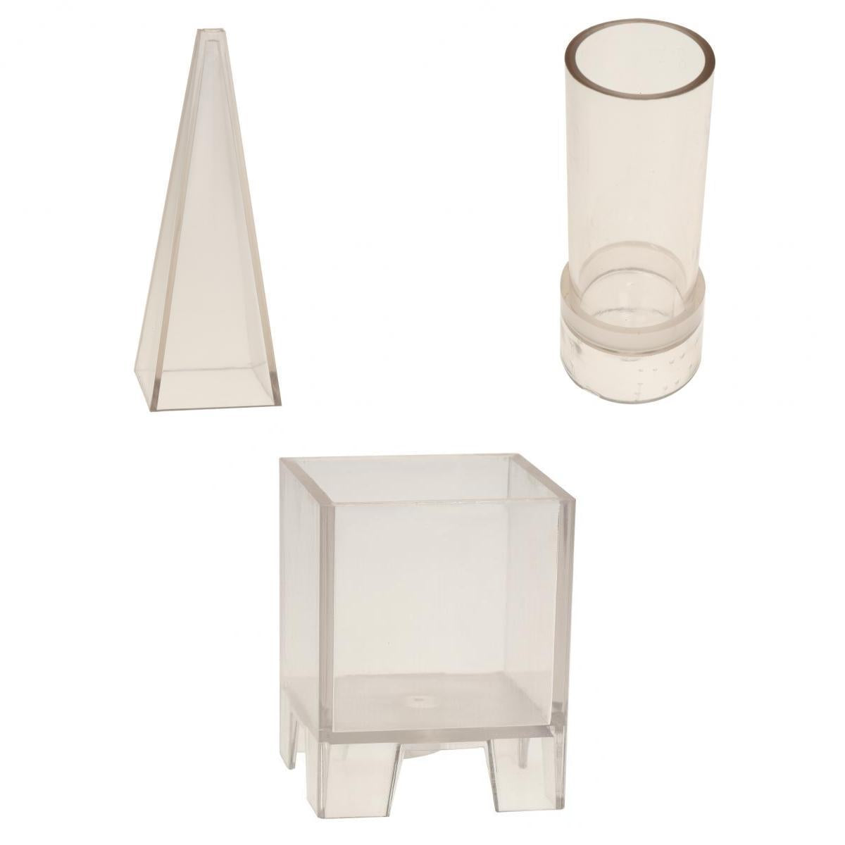 3 Pieces/Shapes Plastic Clear Candle Molds Soap Mould Candles Making Crafts